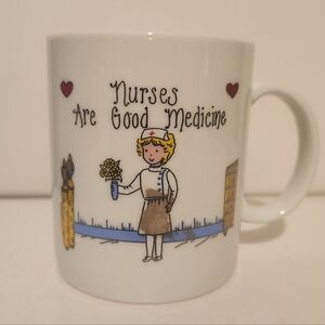Vintage 1984 Touchstone Mugs “Nurses are good medicine” Misprint to the Nurse